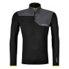 Pánská mikina Ortovox FLEECE LIGHT ZIP NECK  - černá