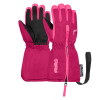 Dívčí lyžařské rukavice Reusch TOM  - tmavě růžová