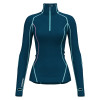 Dámske funkčné tričko Crazy ALLURE ZIP  - petrolejová