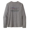 Pánske funkčné tričko Patagonia LONG-SLEEVED CAPILENE COOL DAILY GRAPHIC SHIRT  - šedá