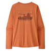 Dámske funkčné tričko Patagonia LONG-SLEEVED CAPILENE COOL DAILY GRAPHIC SHIRT  - oranžová