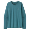 Dámské funkční tričko Patagonia LONG-SLEEVED CAPILENE COOL DAILY GRAPHIC SHIRT  - petrolejová