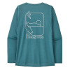 Dámské funkční tričko Patagonia LONG-SLEEVED CAPILENE COOL DAILY GRAPHIC SHIRT  - petrolejová