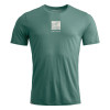 Pánske funkčné tričko Ortovox 120 COOL TEC ABSTRACT TS  - zelená