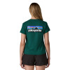 Dámske tričko Patagonia P-6 LOGO RESPONSIBILI-TEE  - tmavo zelená