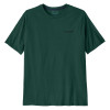 Pánske tričko Patagonia P-6 LOGO RESPONSIBILI-TEE  - tmavo zelená
