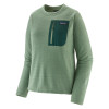 Dámska mikina Patagonia R1 AIR FLEECE CREWNECK  - svetlo zelená