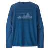 Pánske funkčné tričko Patagonia LONG-SLEEVED CAPILENE COOL DAILY GRAPHIC SHIRT  - tmavo modrá