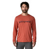 Pánské funkční tričko Patagonia LONG-SLEEVED CAPILENE COOL DAILY GRAPHIC SHIRT  - oranžová