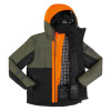 Pánska lyžiarská bunda OneMore 121 - LIGHT INSULATED SKI JACKET PRINTED  - khaki
