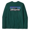 Pánské tričko Patagonia LONG-SLEEVED P-6 LOGO RESPONSIBILI-TEE  - tmavě zelená