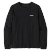 Dámske tričko Patagonia LONG-SLEEVED P-6 LOGO RESPONSIBILI-TEE  - čierna