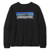 Dámske tričko Patagonia LONG-SLEEVED P-6 LOGO RESPONSIBILI-TEE  - čierna