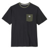 Pánske tričko Patagonia SHOP STICKER POCKET RESPONSIBILI-TEE  - čierna