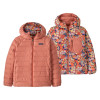Dievčenská bunda Patagonia REVERSIBLE DOWN SWEATER HOODY  - svetlo ružová