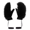 Dámske rukavice Goldbergh HILL FAUX FUR  - čierna