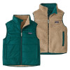 Detská vesta Patagonia REVERSIBLE READY FREDDY  - tmavo zelená