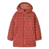 Dětský kabát Patagonia DOWN SWEATER PARKA  - tmavě červená