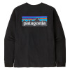 Pánske tričko Patagonia LONG-SLEEVED P-6 LOGO RESPONSIBILI-TEE  - čierna