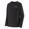 Pánské funkční tričko Patagonia LONG-SLEEVED CAPILENE COOL MERINO BLEND GRAPHIC SHIRT  - černá