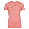 Dámské funkční tričko Ortovox 150 COOL PEAK FOCUS TS  - světle růžová