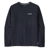 Pánske tričko Patagonia LONG-SLEEVED P-6 LOGO RESPONSIBILI-TEE  - tmavo modrá