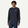 Pánske tričko Patagonia LONG-SLEEVED P-6 LOGO RESPONSIBILI-TEE  - tmavo modrá