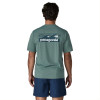 Pánske funkčné tričko Patagonia CAPILENE COOP DAILY SHIRT - BOARDSHORT LOGO  - petrolejová