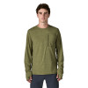 Pánske funkčné tričko Patagonia LONG-SLEEVED CAPILENE COOL SUN SHIRT  - khaki