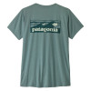 Dámske funkčné tričko Patagonia CAPILENE COOL DAILY SHIRT - BOARDSHORT LOGO  - svetlo modrá