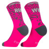 Běžecké ponožky Dynafit RUN WILD CREW  - tmavě růžová