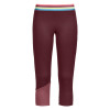 Dámske funkčné nohavice Ortovox FLEECE LIGHT SHORT PANTS  - vínová