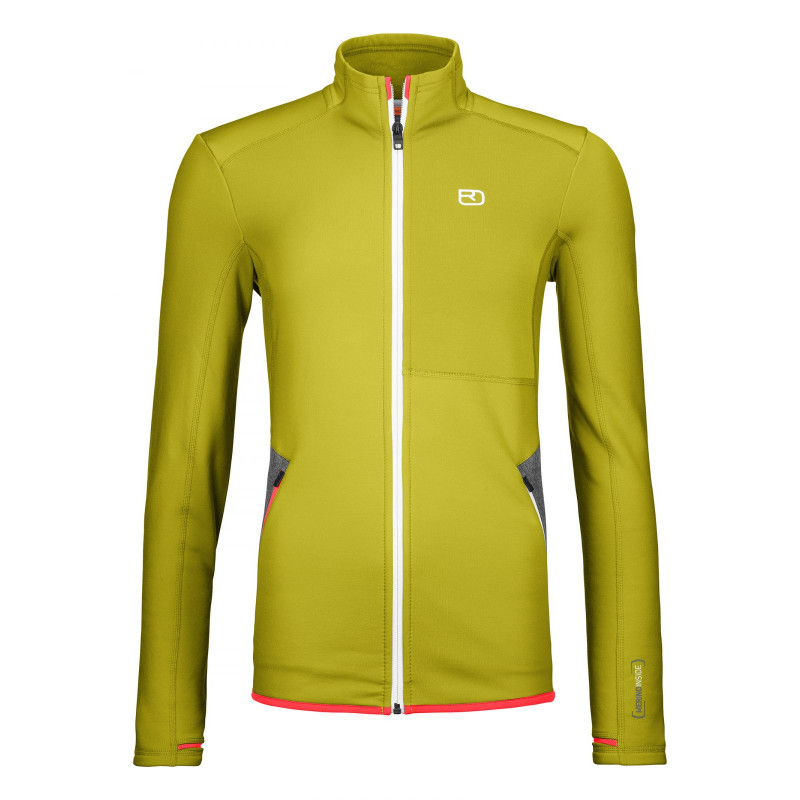 Dámska mikina Ortovox FLEECE JACKET  - žltá