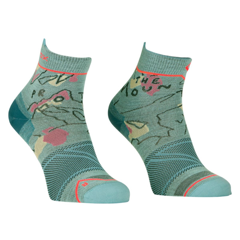 Dámske ponožky Ortovox ALPINE LIGHT QUARTER  - svetlo modrá