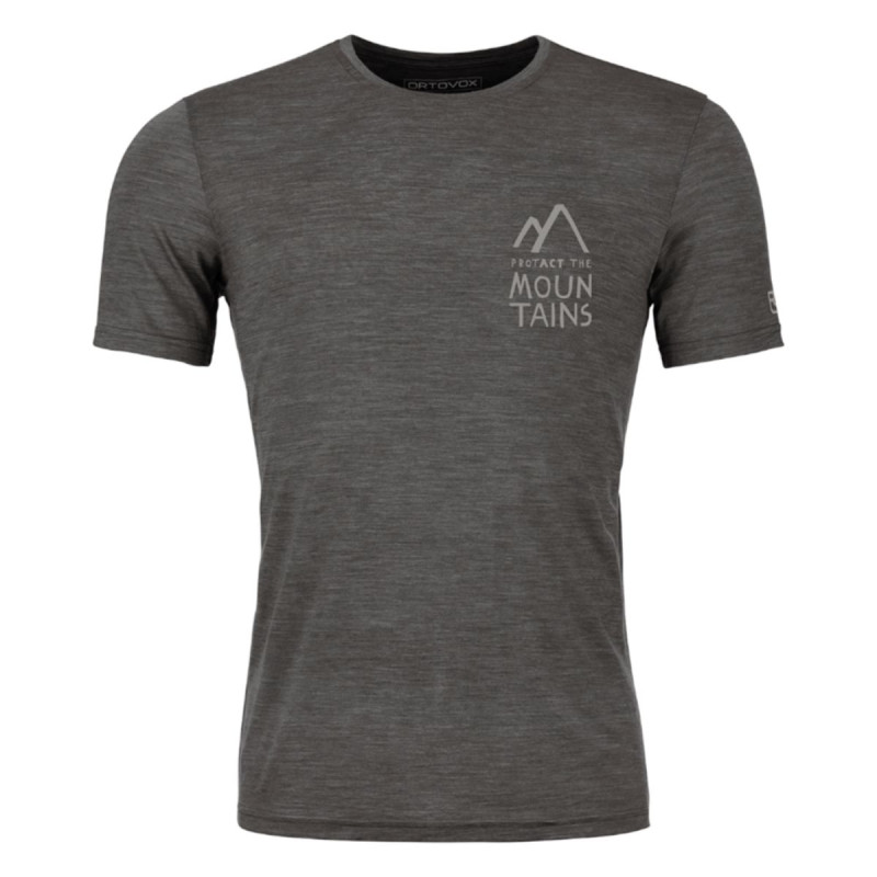 Pánské funkční tričko Ortovox 120 COOL TEC MTN DUO TS  - světle šedá