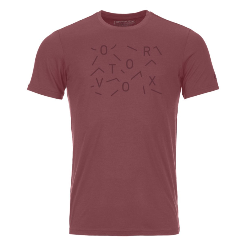 Pánské funkční tričko Ortovox 150 COOL LOST SHORT SLEEVE  - vínová