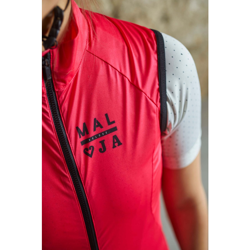 Dámska cyklistická vesta Maloja TRANSTEINM.  - tmavo ružová