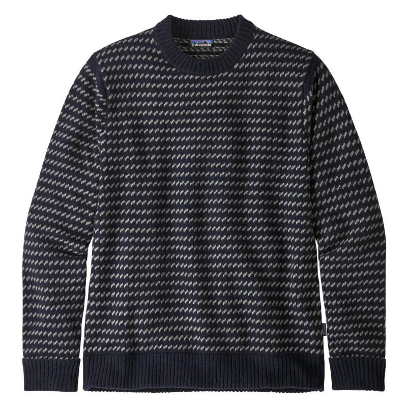 Pánsky sveter Patagonia RECYCLED WOOL-BLEND  - tmavo modrá
