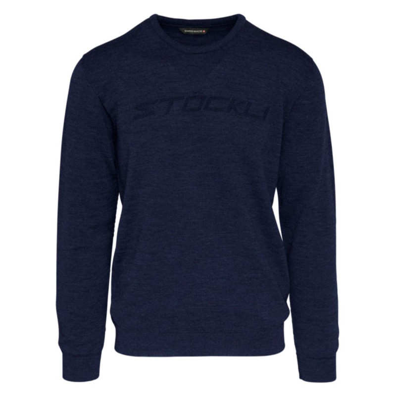 Pánsky sveter Stöckli MEN SWISS MADE KNITTED PULLOVER  - tmavo modrá