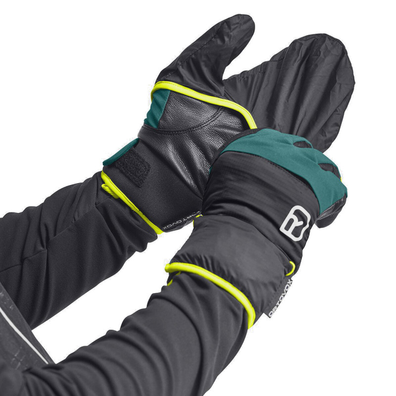 Pánské rukavice Ortovox TOUR PRO COVER GLOVE  - tmavě zelená