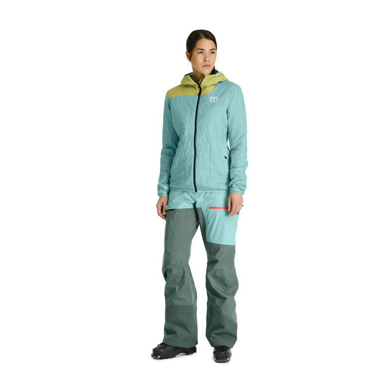 Dámska bunda Ortovox SWISSWOOL PIZ BADUS JACKET  - svetlo modrá