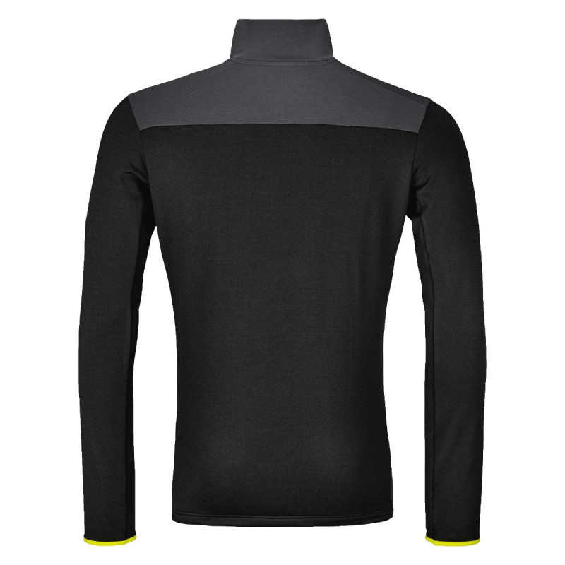 Pánská mikina Ortovox FLEECE LIGHT ZIP NECK  - černá