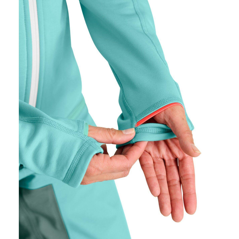 Dámska mikina Ortovox FLEECE JACKET  - svetlo zelená