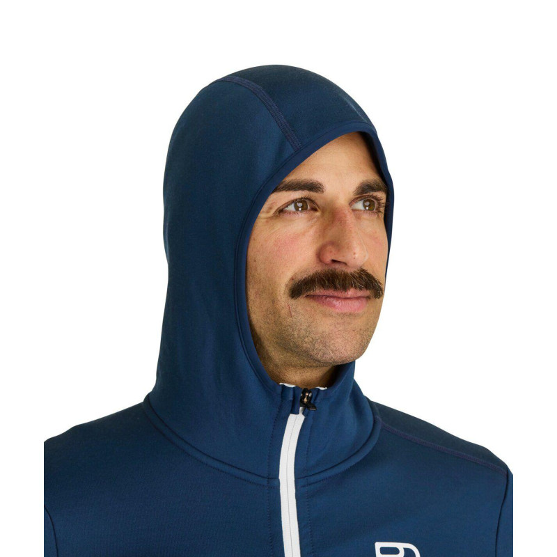 Pánska mikina Ortovox FLEECE HOODY  - tmavo modrá