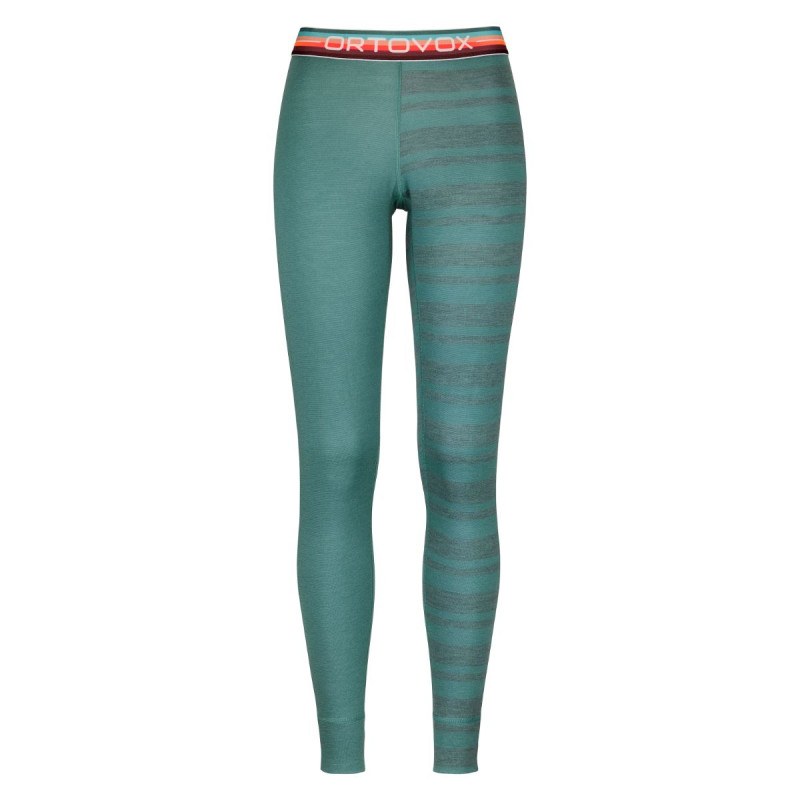 Dámske funkčné nohavice Ortovox 185 ROCK'N'WOOL LONG PANTS  - zelená
