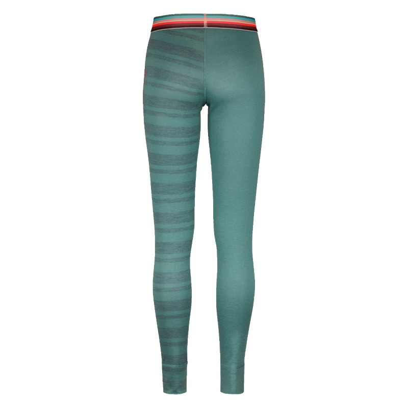 Dámske funkčné nohavice Ortovox 185 ROCK'N'WOOL LONG PANTS  - zelená