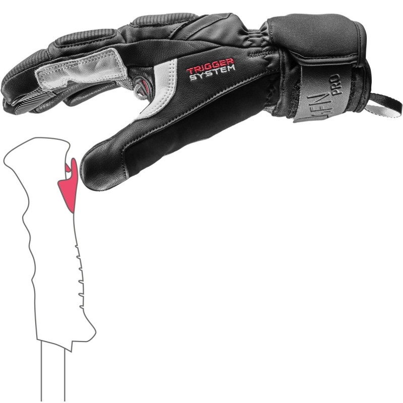 Pánské lyžařské rukavice Leki GRIFFIN PRO 3D  - černá