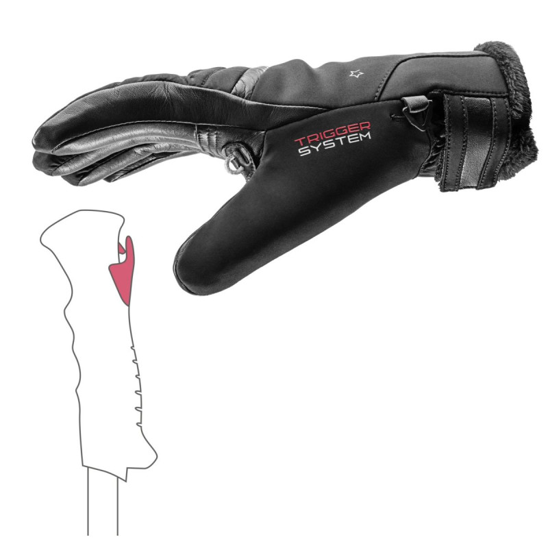 Dámske lyžiarské rukavice Leki SNOWFOX 3D  - čierna