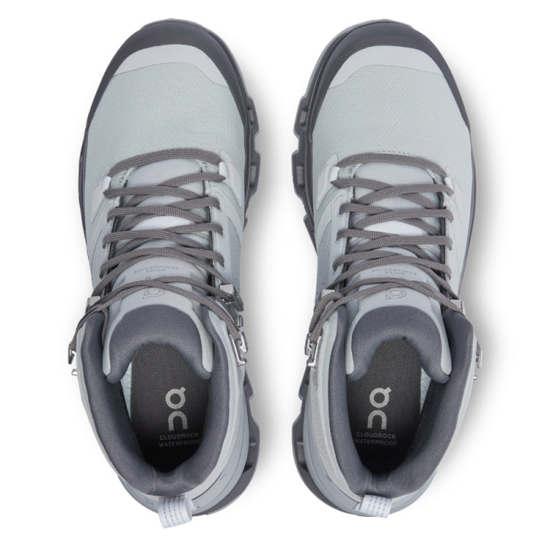 Dámské turistické kotníkové boty On CLOUDROCK 2 WATERPROOF  - světle šedá