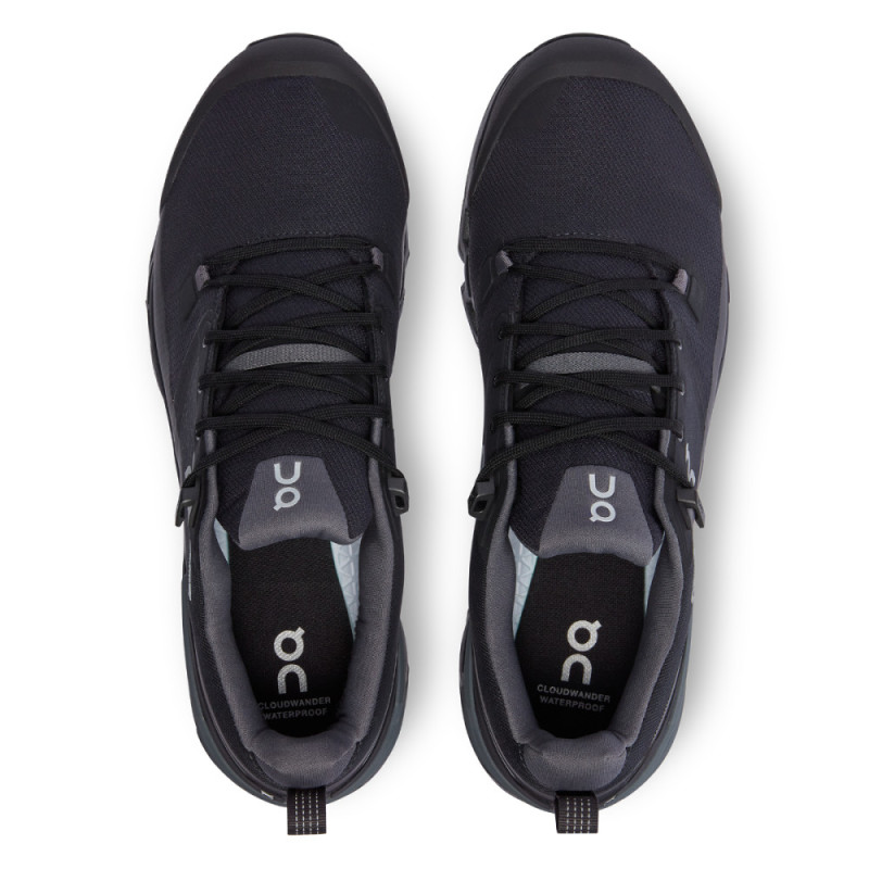 Dámské turistické boty On CLOUDWANDER WATERPROOF  - černá
